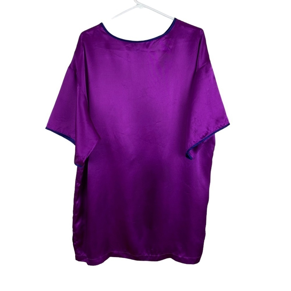 Vintage Victoria’s Secret Gold Label Nightgown Women’s Size L Purple Satin - Picture 6 of 8